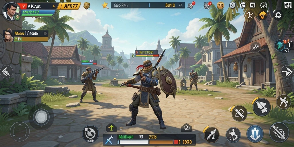 Tampilan gameplay strategis AFK77 yang mendebarkan dan dinamis.