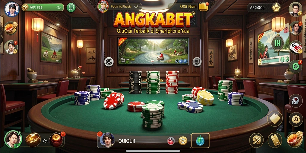 Tampilan menarik gameplay QiuQiu di ANGKABET.