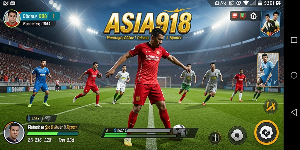 Tampilan gameplay yang mendebarkan dari ASIA918 dalam aksi olahraga.