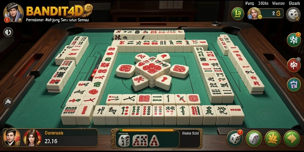 Tampilan gameplay Mahjong yang seru dan mengasyikkan di BANDIT4D.