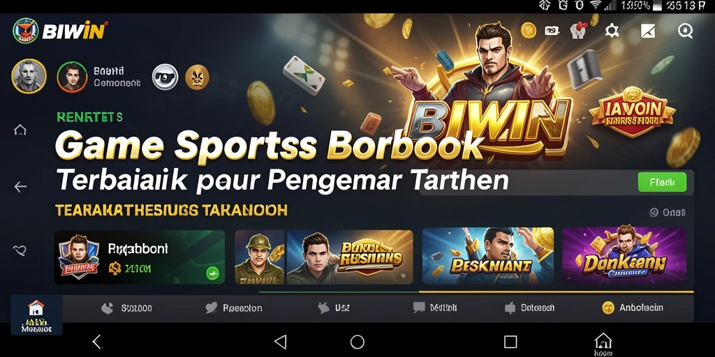 Tampilan gameplay menarik di aplikasi Sportsbook BIWIN.