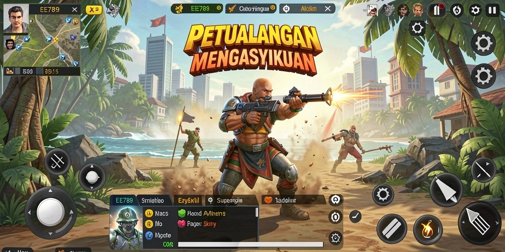 Tampilan gameplay seru EE789 dengan aksi menegangkan.