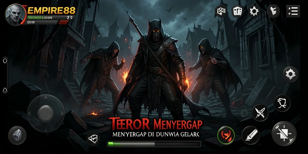 Screenshot gameplay EMPIRE88 menampilkan suasana Horror yang mendebarkan.