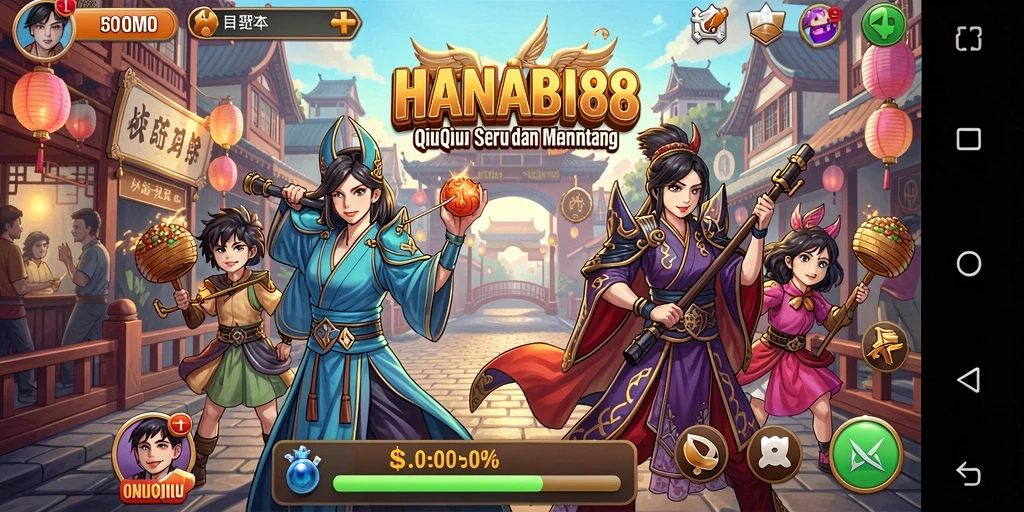 Tampilan permainan QiuQiu di HANABI88 yang menarik.