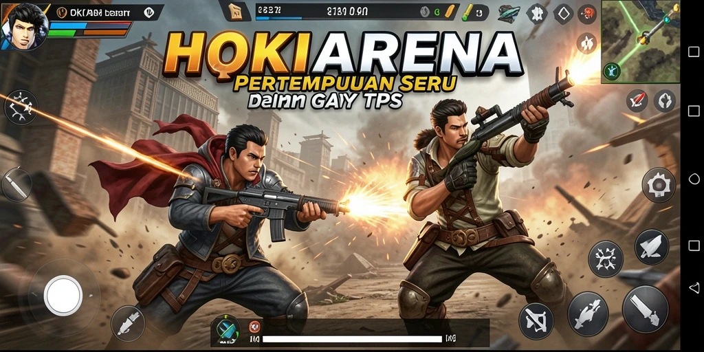 Tampilan gameplay HOKIARENA yang memukau dalam aksi TPS.