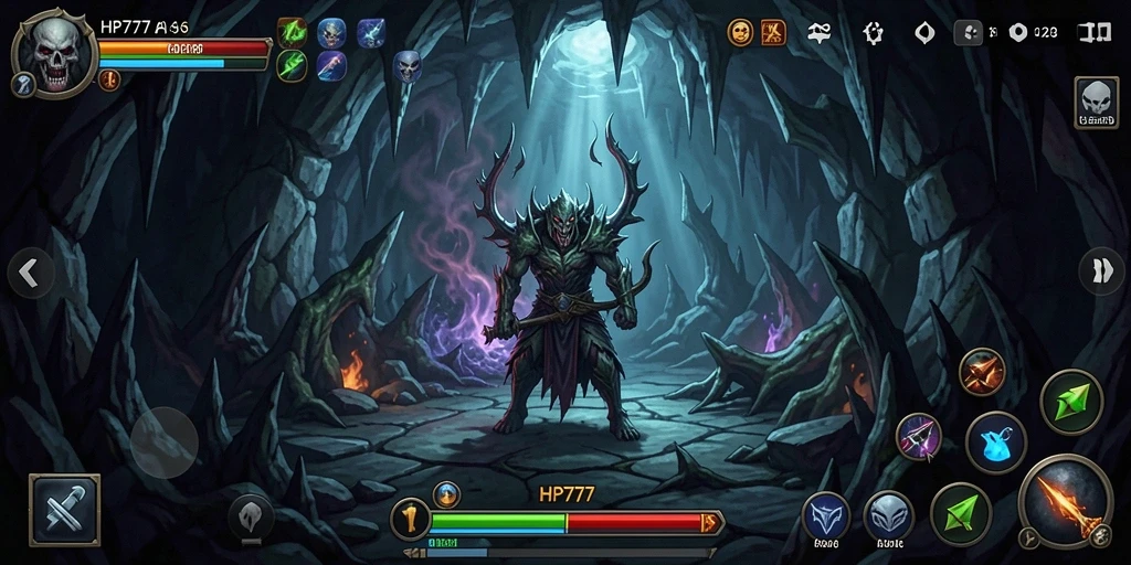 Tampilan gameplay menakutkan yang penuh ketegangan di HP777.