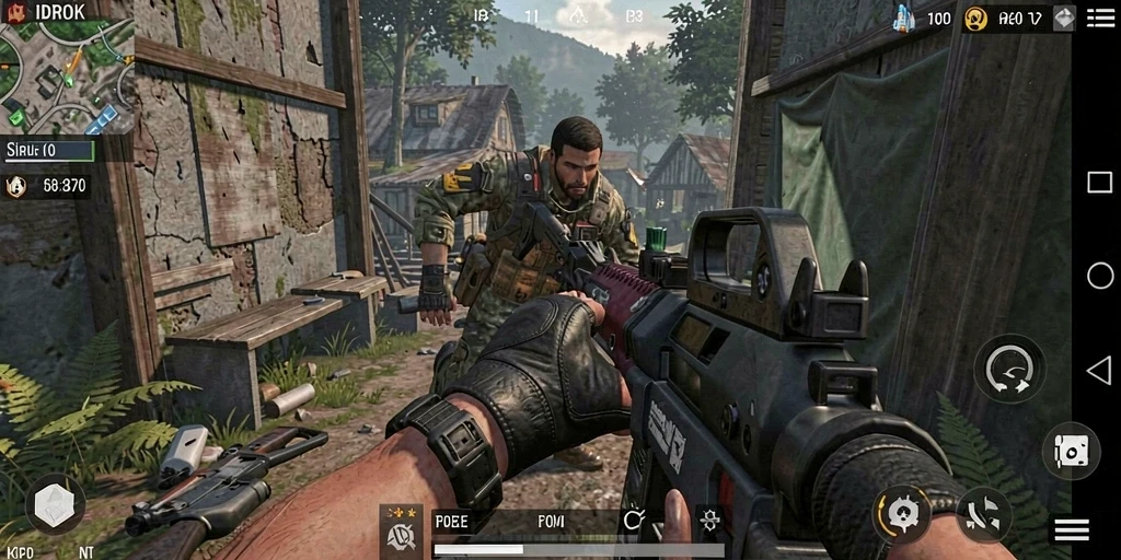 Screenshot gameplay IDROK yang menunjukkan pertarungan seru dan strategi taktis.