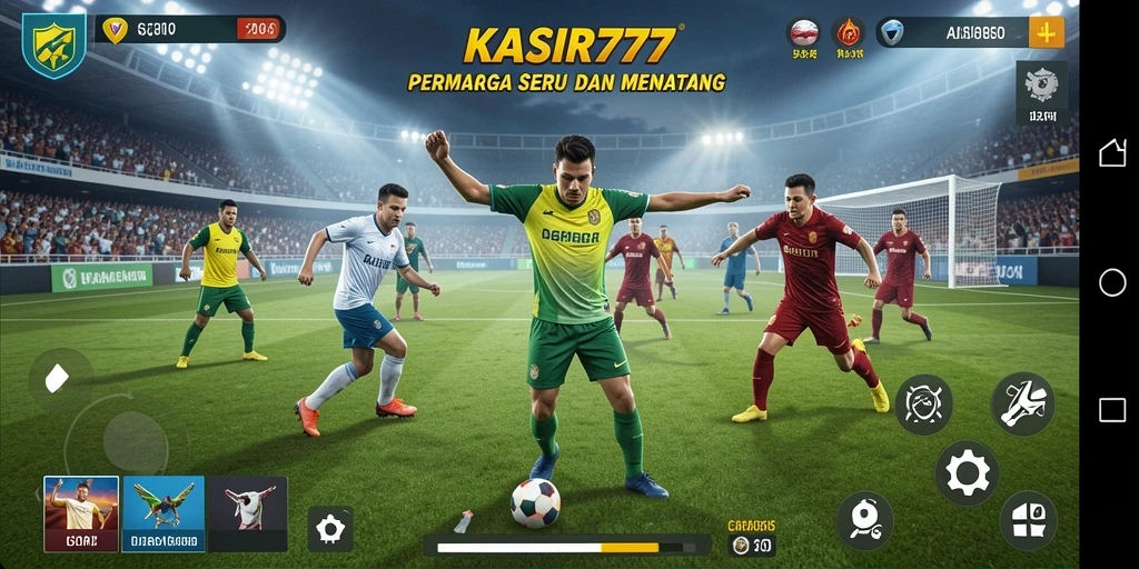 Screenshot gameplay KASIR777 menampilkan aksi olahraga yang seru.
