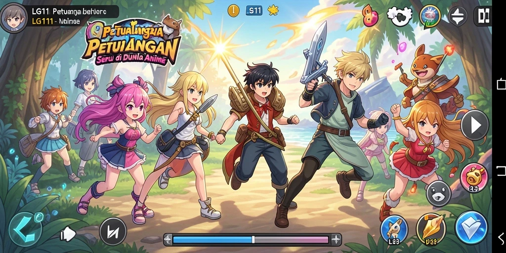 Tangkapan layar dari gameplay seru yang penuh aksi di LG111.