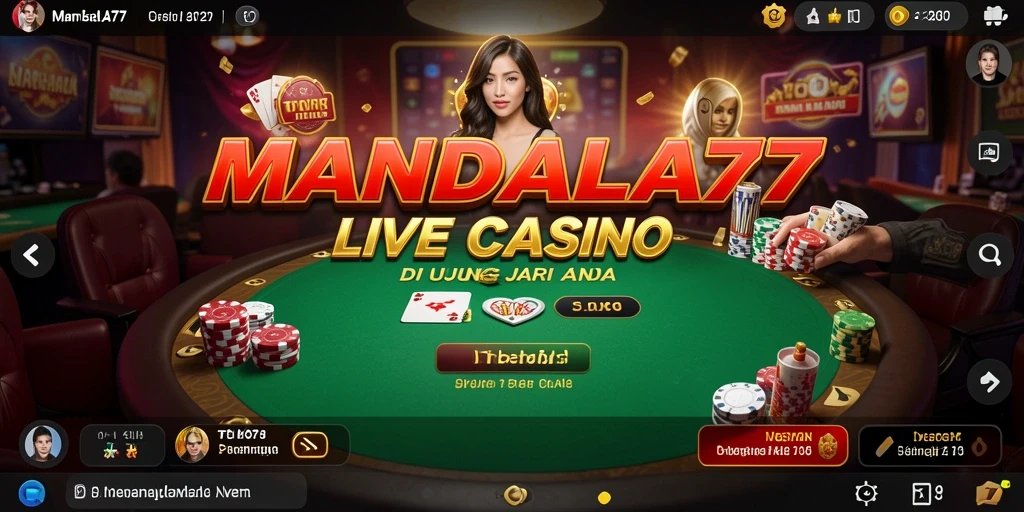 Tampilan menarik dari gameplay Live Casino yang mendebarkan.