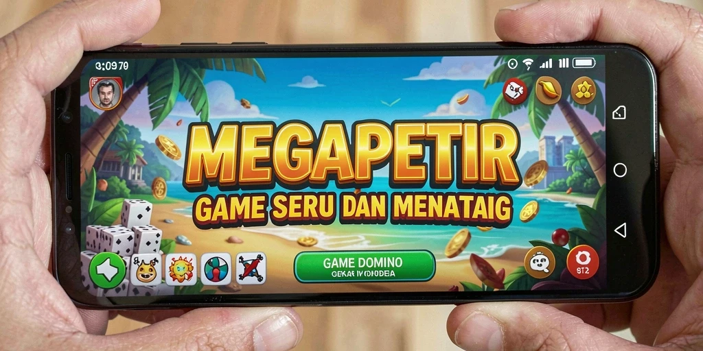 Tampilan gameplay seru MEGAPETIR dalam permainan Domino.