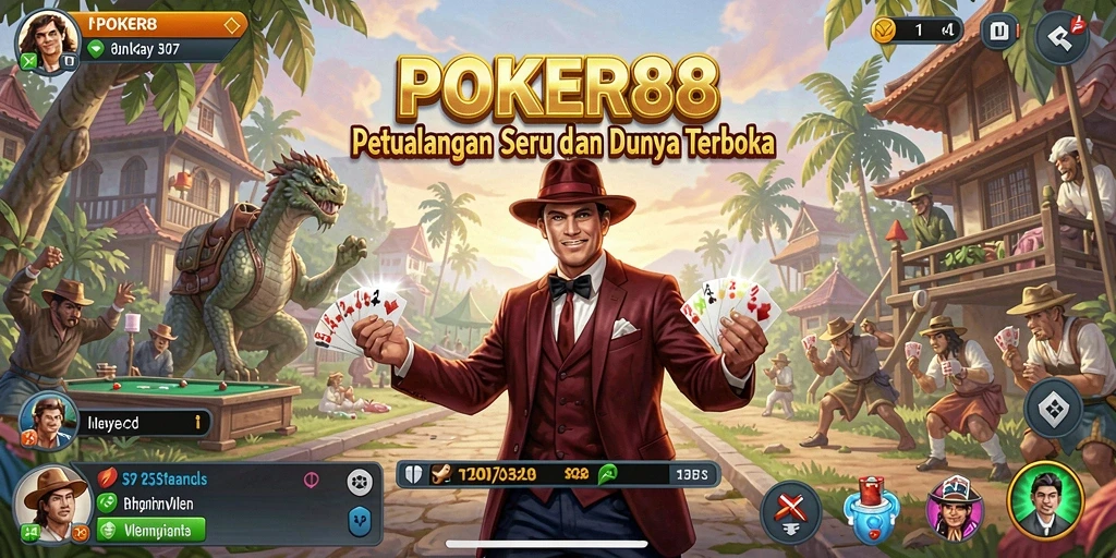 Tangkapan layar gameplay POKER88 menampilkan petualangan seru di dunia terbuka.