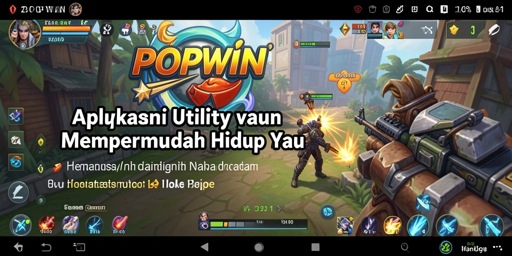 Tampilan antarmuka utama POPWIN dengan fitur pengingat dan penjadwalan.