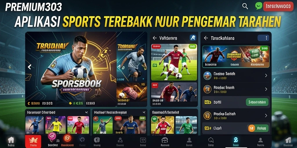 Tampilan utama PREMIUM303 dengan opsi taruhan olahraga yang beragam.