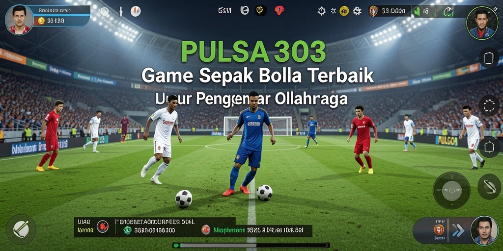 Screenshot gameplay PULSA303 menampilkan aksi pertandingan sepak bola yang seru.