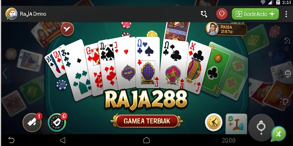 Tampilan gameplay seru dalam permainan Domino RAJA288.
