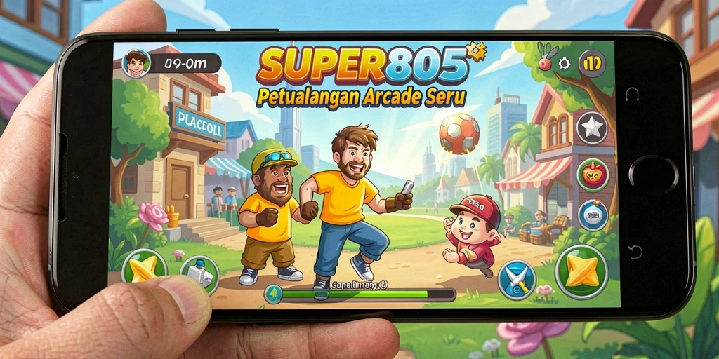 Tampilan menarik dari gameplay SUPER805 dengan aksi seru.