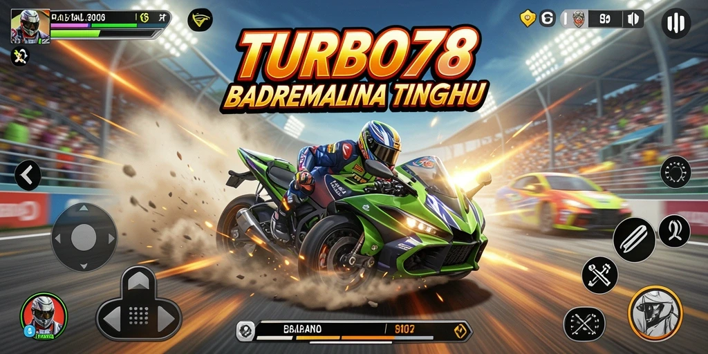 Tampilan gameplay balapan seru di TURBO78.