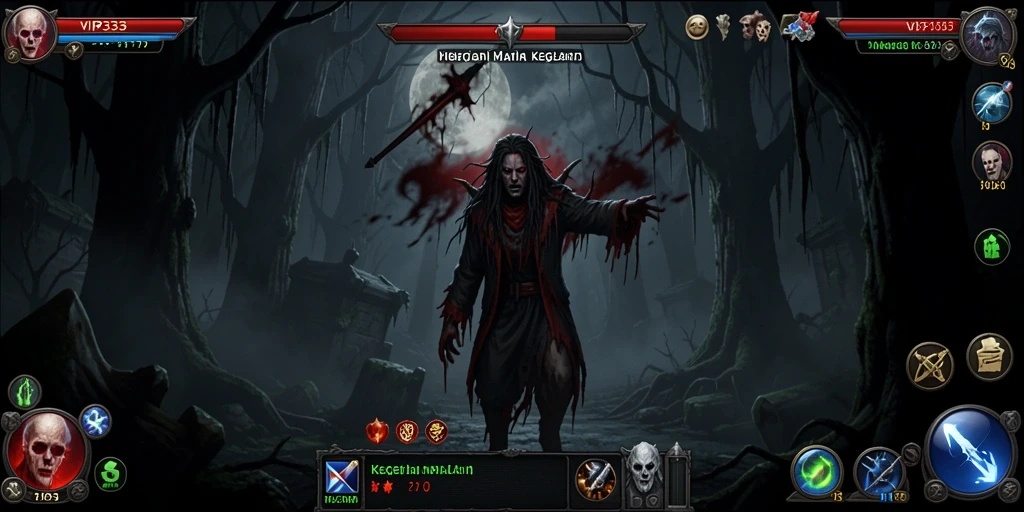 Screenshot menarik dari gameplay VIP333 menampilkan suasana seram yang mencekam.