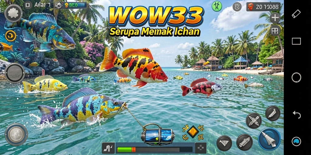 Gameplay seru dalam aplikasi WOW33 Tembak Ikan.